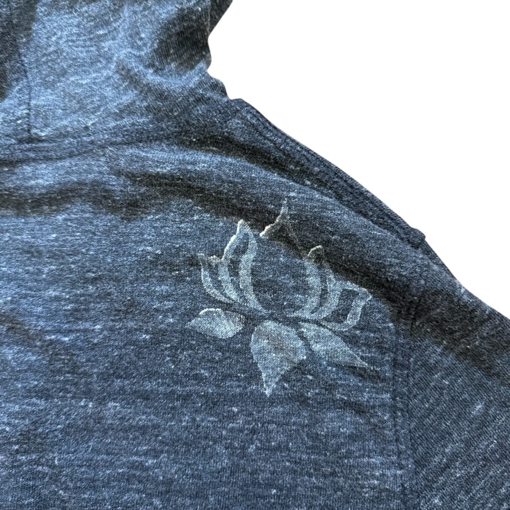 Alternative Earth Painted Vintage Grey Buddha Hooded Long Sleeve T-Shirt XS - Picture 7 of 7
